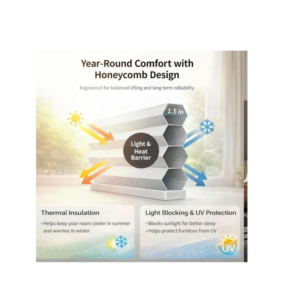 Cordless Blackout Cellular Shades for Windows